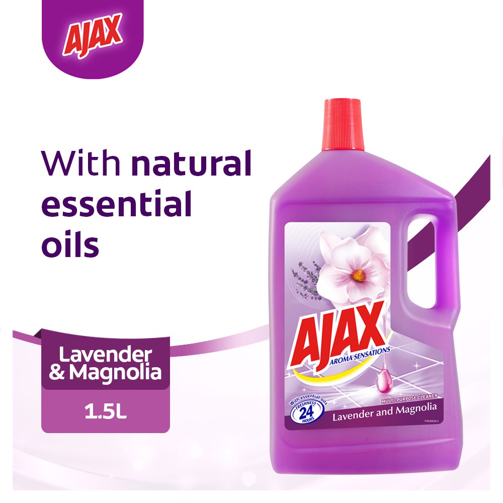 Ajax Aroma Sensations Lavender & Magnolia Multi Purpose Floor Cleaner 1.5L Shopee Singapore