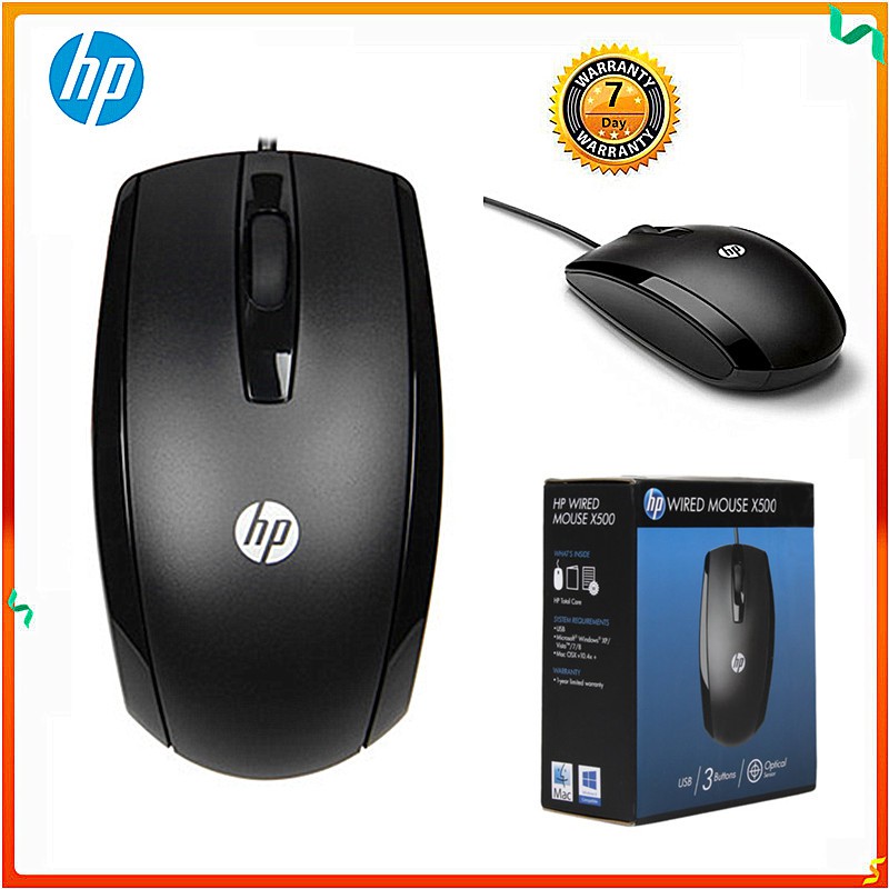 Original HP X500 Optical Wired USB Mouse Computer Mice for PC Laptop