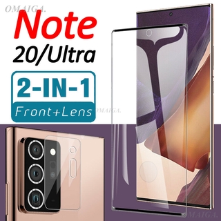 2in1 Tempered Glass Screen Protector & Camera Lens Protective Film For Samsung Galaxy Note 20 / 20 Ultra Note 10 Plus S20 S10 Plus Anti Scrach Protectors