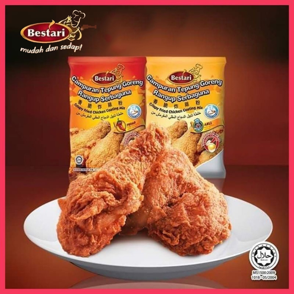 1KG Bestari Crispy Fried Fri Chicken Coating Flour Powder(Original/Hot