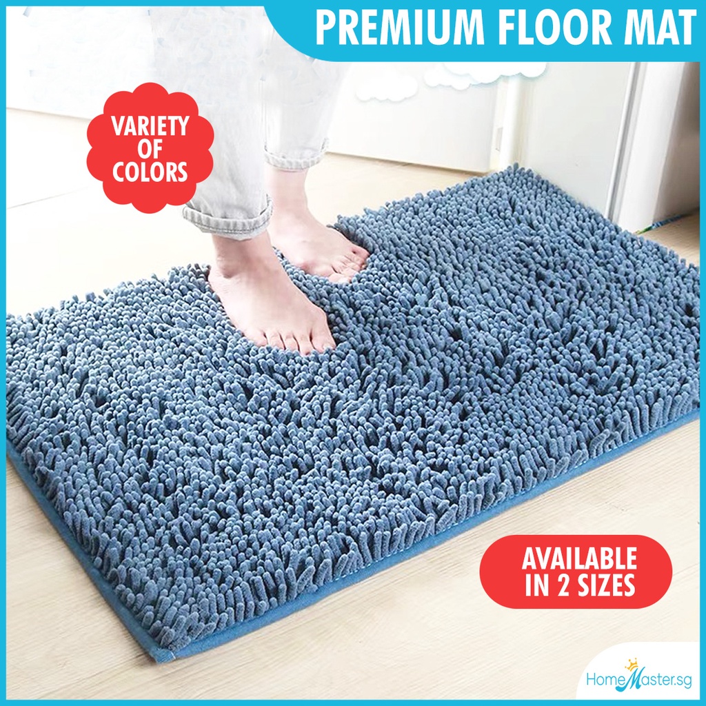 [SG Ready Stock] Soft and Fluffy Chenille Fabric Floor Mat Extra Thick Shopee Singapore