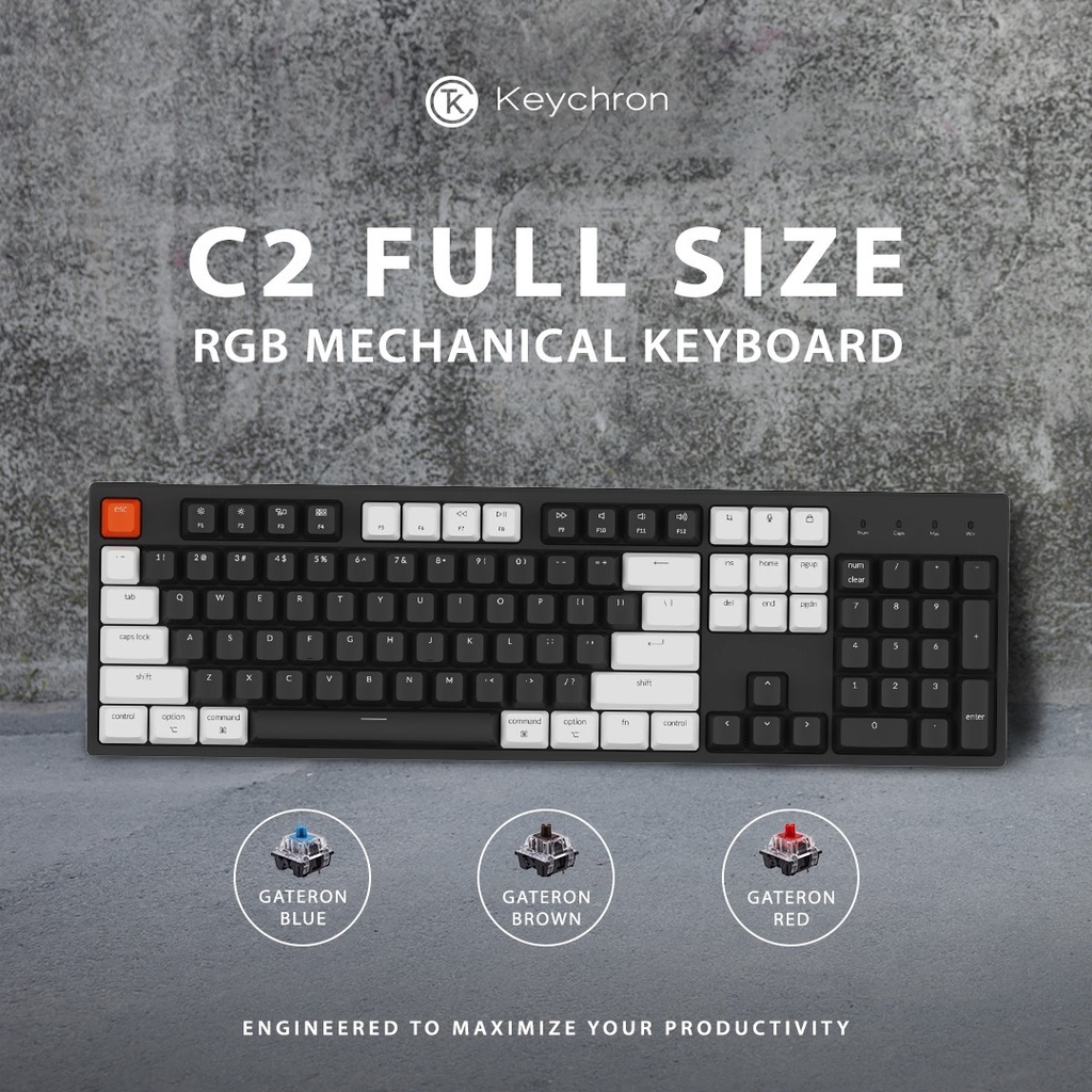 Keychron C2 Full-Size Wired RGB Mechanical Keyboard - [NON HOT ...