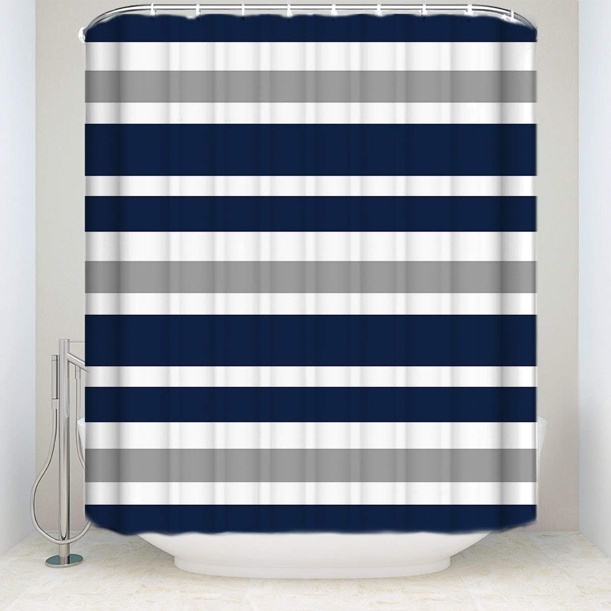 Designs Navy Blue Gray And White Kids Bathroom Fabric Bath Teen Stripe Shower Curtain Shopee Singapore Designs Navy Blue Gray And White Kids Bathroom Fabric Bath Teen Stripe Shower Curtain Shopee Singapore