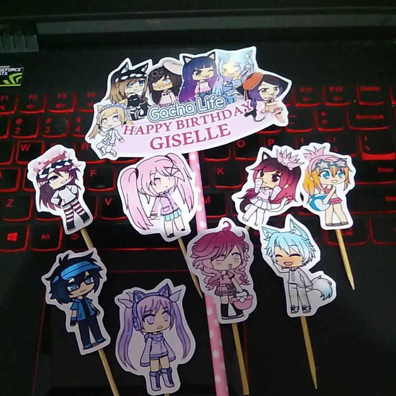 Cake topper gacha life gachalife Cake Decoration Shopee Singapore