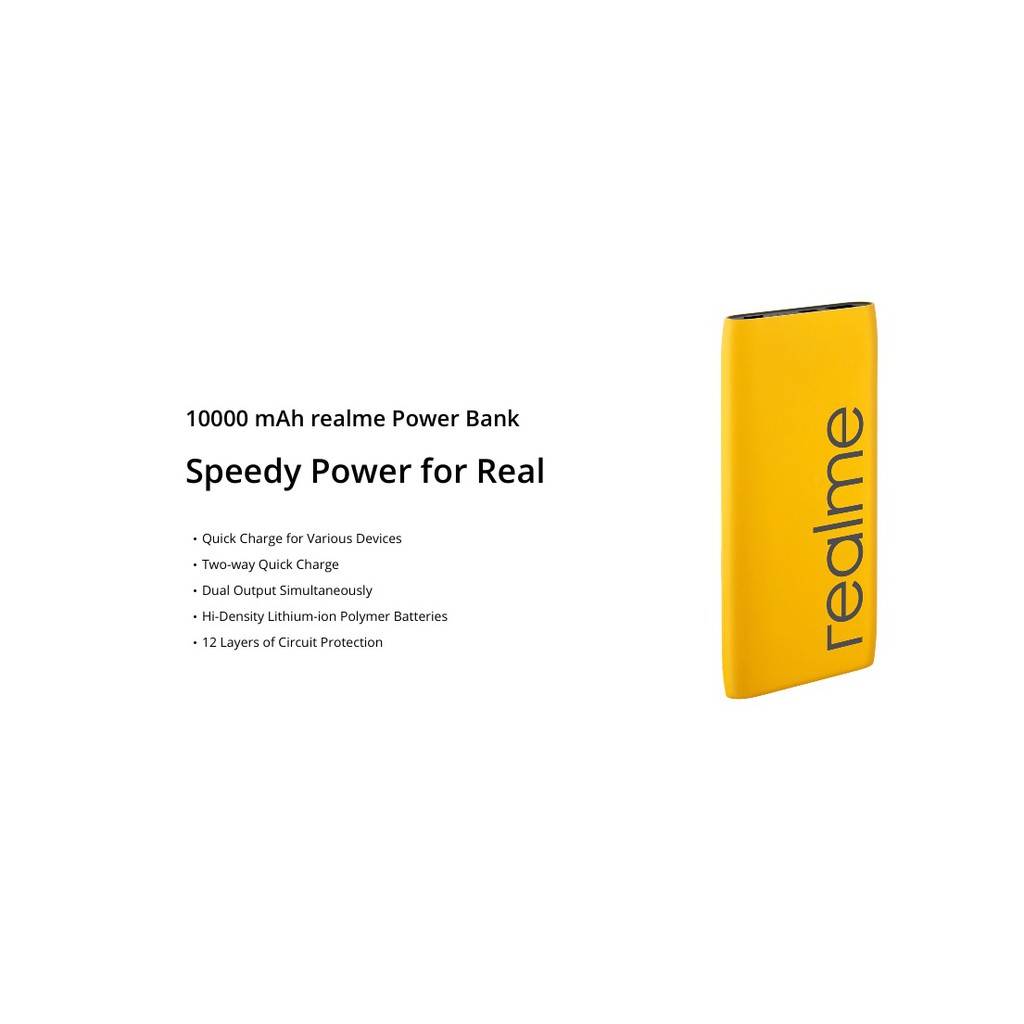 Realme 10000mah Power Bank Yellow Shopee Singapore