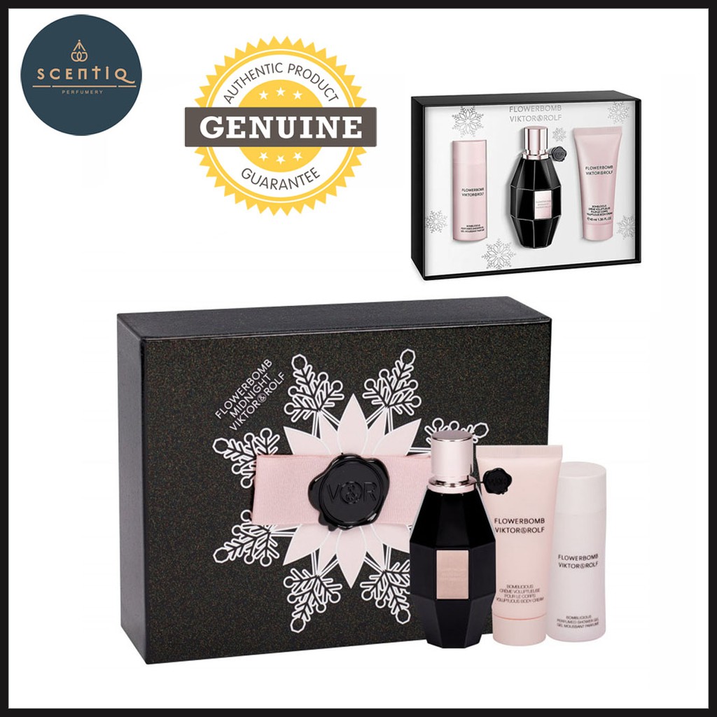 Viktor Rolf Flowerbomb Midnight Edp 50ml Sg 50ml Bl 40ml Original Viktor Rolf Perfume Gift Set Shopee Singapore