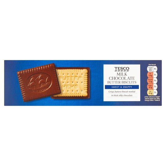 Tesco Milk Chocolate Butter Biscuits 250g Shopee Singapore