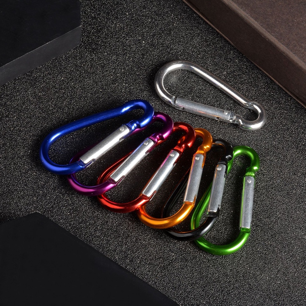6PCS Aluminum Alloy Safety Carabiner Triangle Portable Outdoor Buckle for