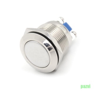 1PC 19mm waterproof red momentary metal push button switch flat top switch Js