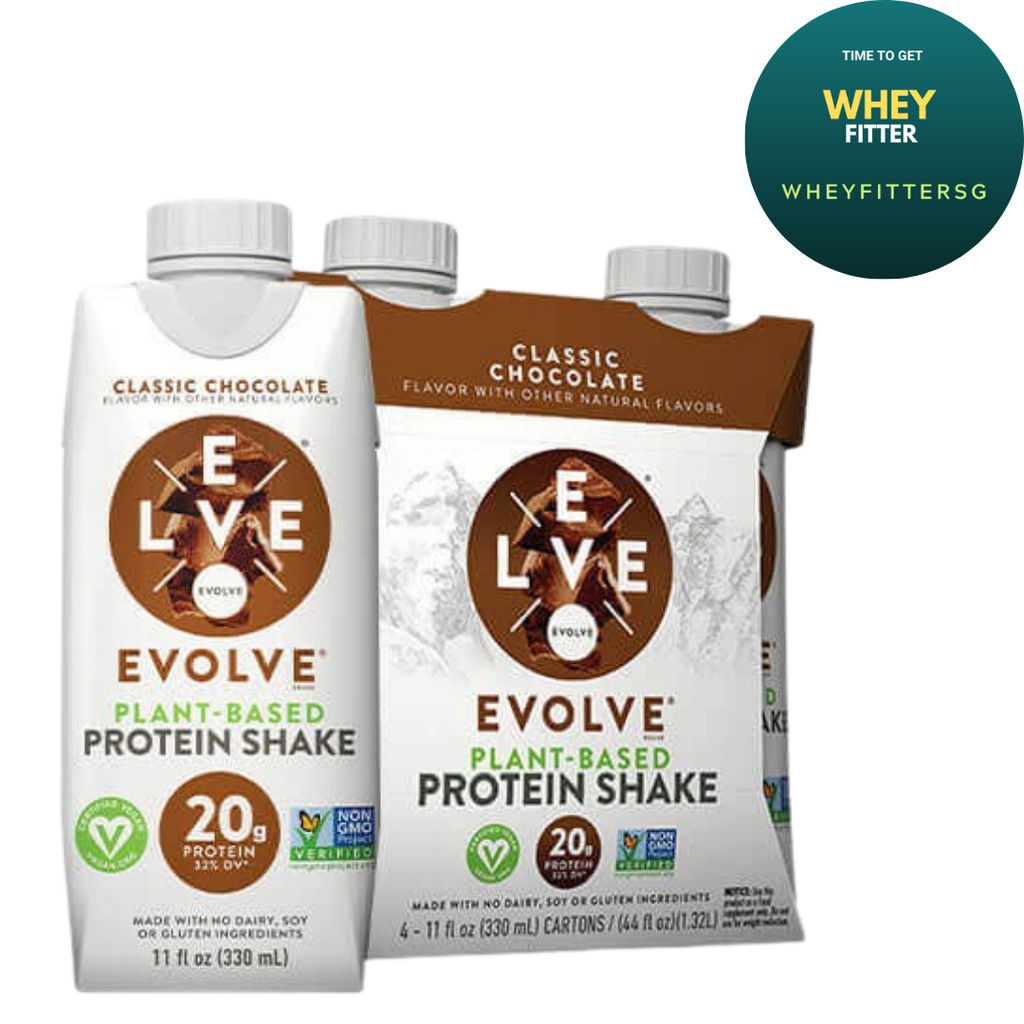 Evolve Plant Based Protein Shake (Tetra 4 pack) | Shopee Singapore