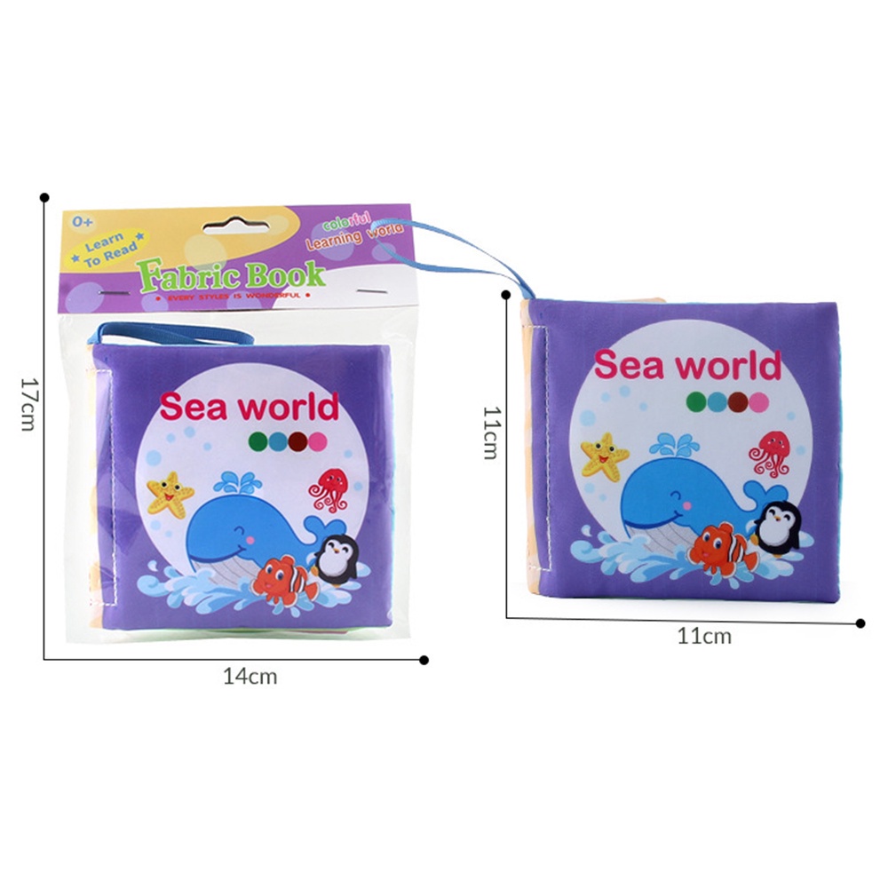 3-Pack Nontoxic Fabric Baby Cloth Activity Crinkle Soft Books Early Educational Toys for Infants Boys and Girls