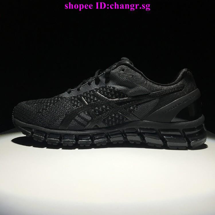 asics running gel quantum 360 knit trainers in black