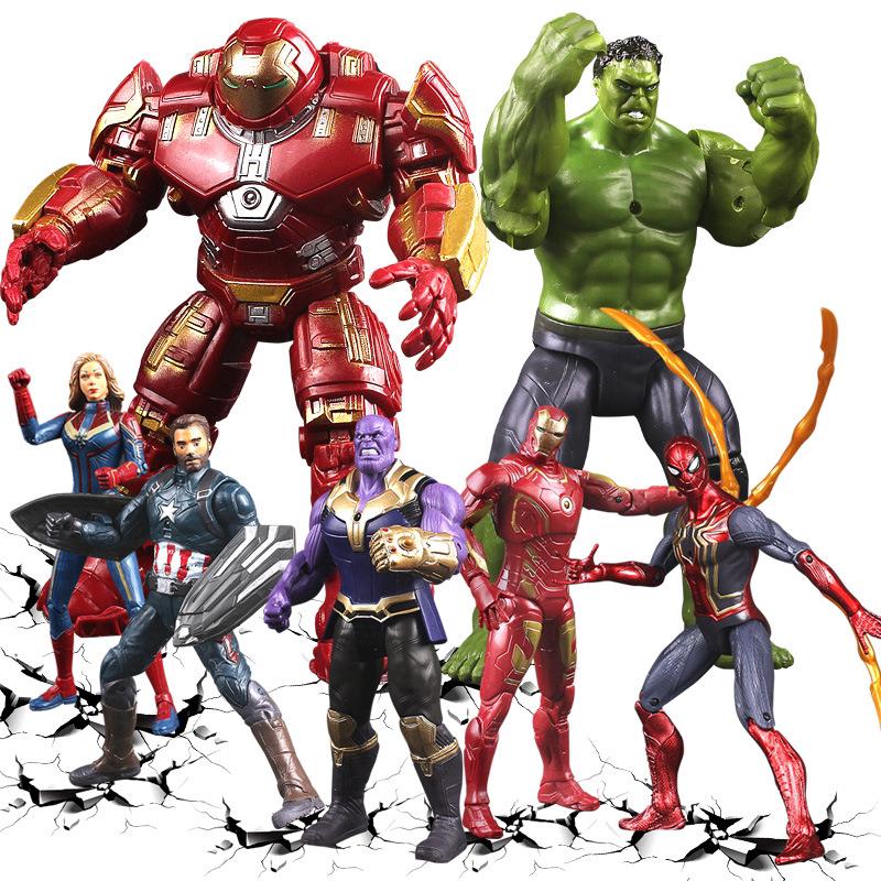 The Avengers Marvel Groot Iron Man Hulk Spiderman Action Figure Figurine Collect Toys