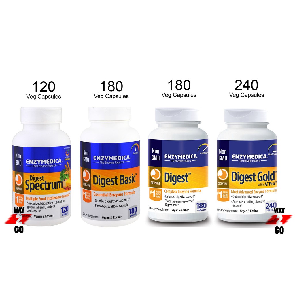 Shop Malaysia Ready Stock Enzymedica Digest Spectrum Basic Digest Digest Gold Essential Enzyme Formula 120 180 240 Capsules Shopee Singapore