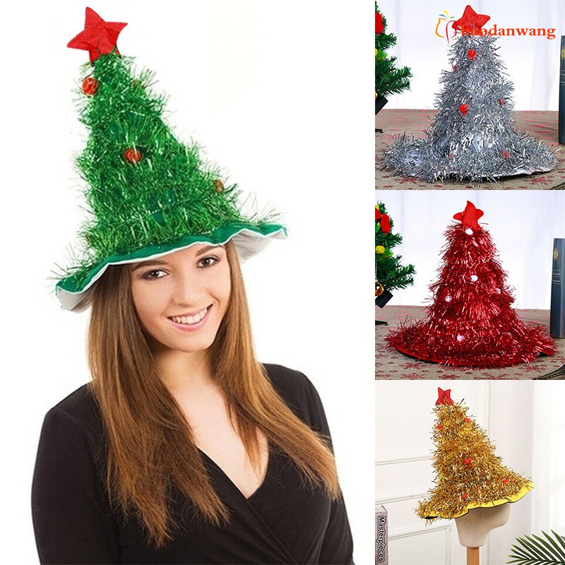 Adults Funny Christmas Tree Hat Xmas Hat Fancy Dress Xmas Cap Party Ornaments Decor Shopee Singapore