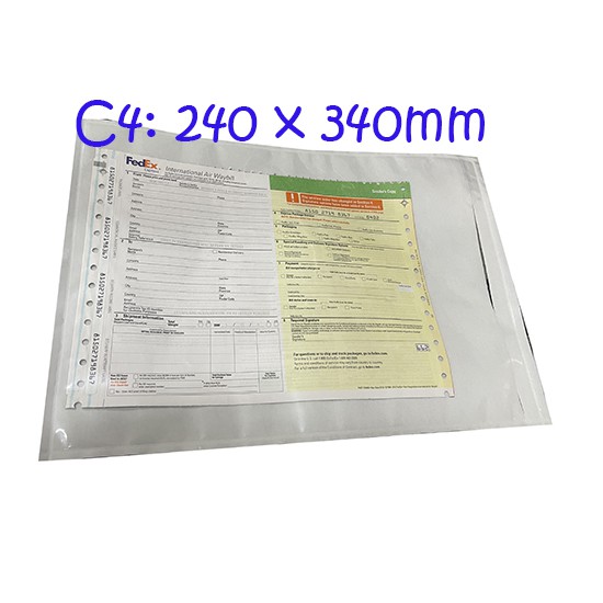 Packing List Envelope DL/ C6/ C5/ A4 Adhesive Consignment Note Pocket