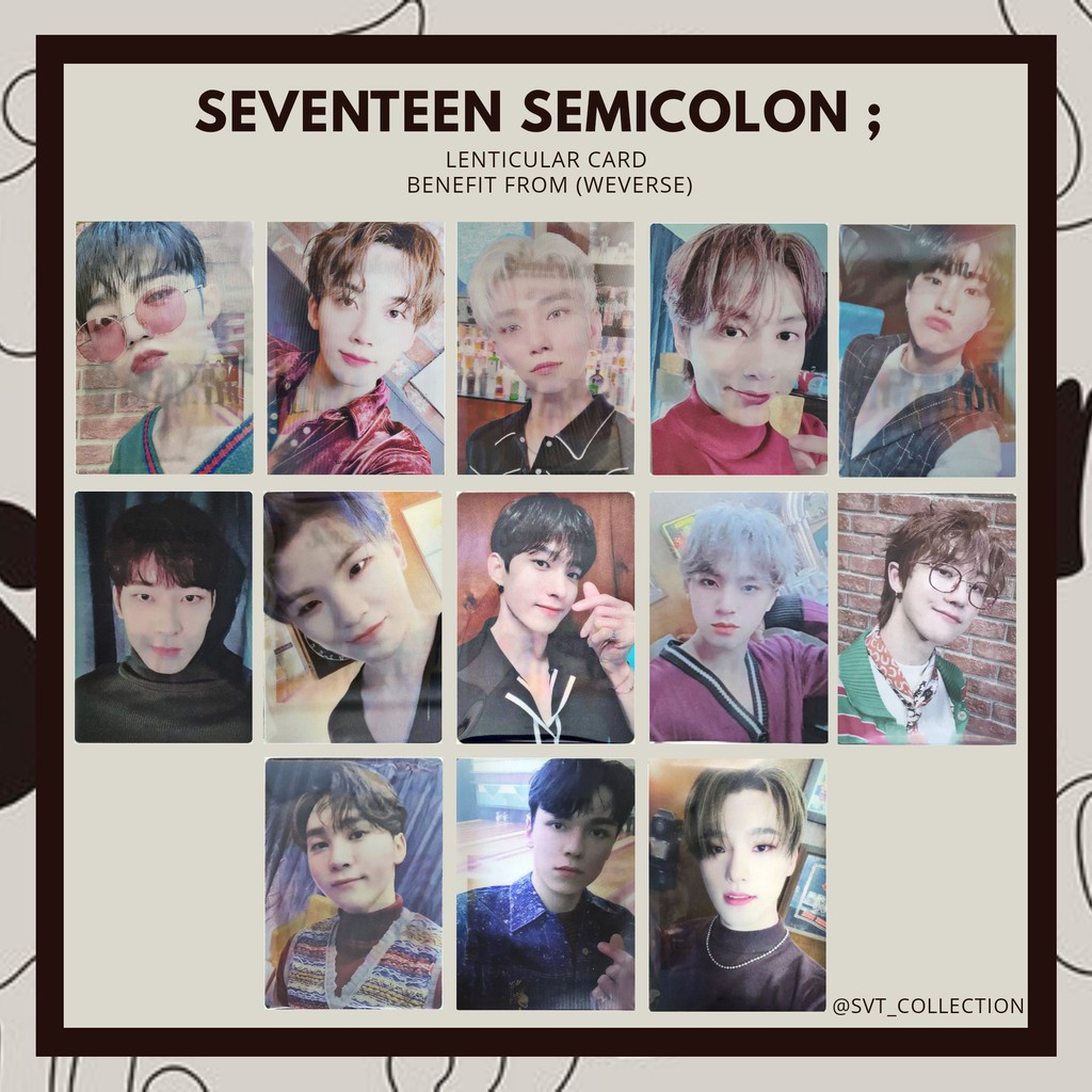 Shop Malaysia Limited Ready Stock Seventeen Svt Hoshi Wonwoo Semicolon Weverse Pob Lenticular Card Desk Frame Special Gift Photocard Shopee Singapore