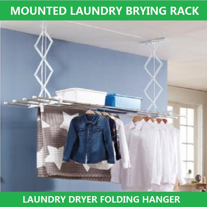 Ceiling Mounted String Chain Laundry Drying Rack 1074 713