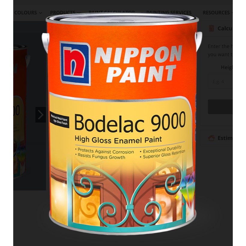  Nippon  Paint  Bodelac Gloss Semi Gloss Matt 9000 5 