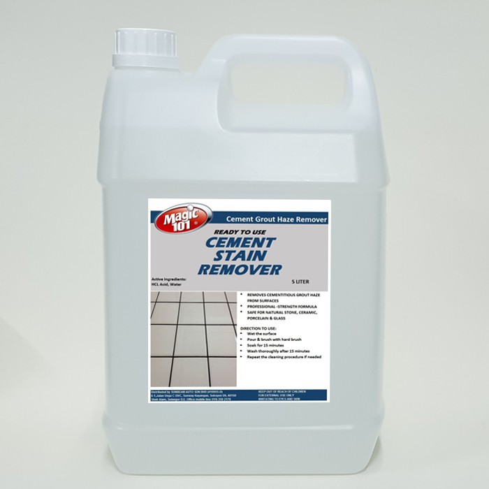 Magic101 Cement Stain Remover Cement Grout Haze Remover 5 Litre   0691899715ac69064edf155c3d927376