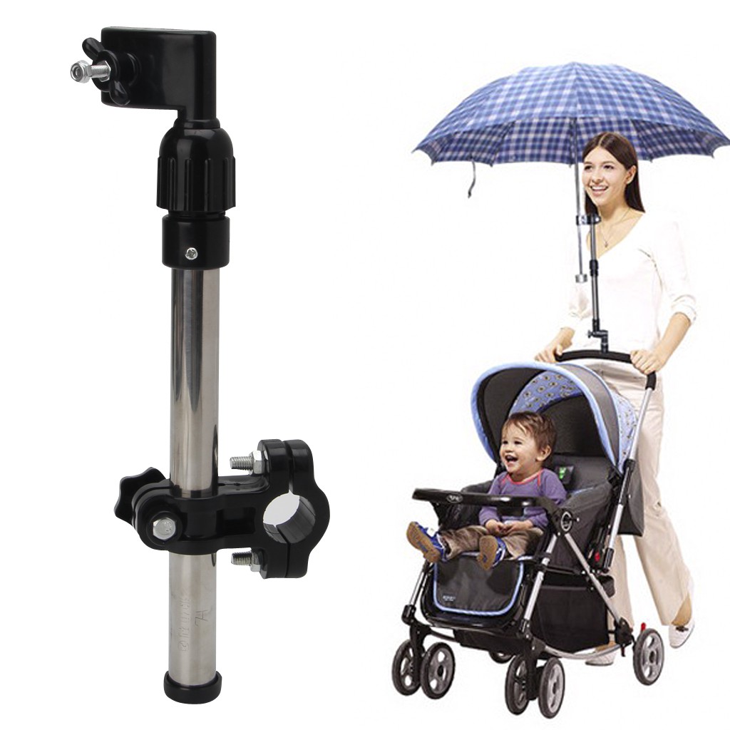 Stroller Umbrella Holder Bracket Pram Adjustable Stroller Chair Umbrella Bar Holder