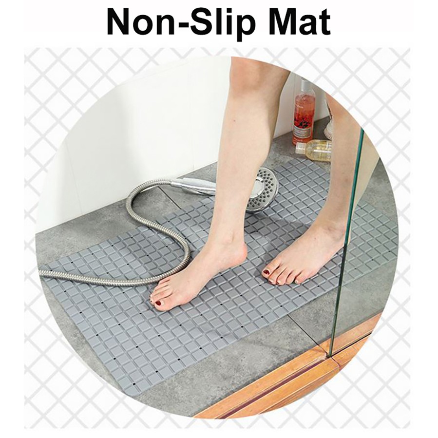 Bathroom Floor Mat PVC Suction Anti Slip Shower Safety Shopee Singapore