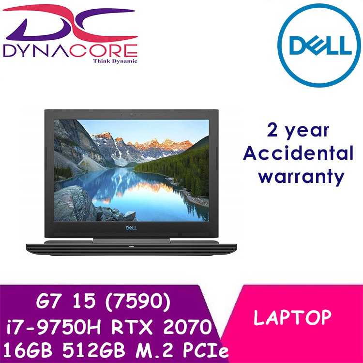 Dell G7 15 Gaming Laptop 7590 15 6 Inch I7 9750h Rtx 2070 16gb 512gb M 2 Pcie Nvme Win 10 Shopee Singapore