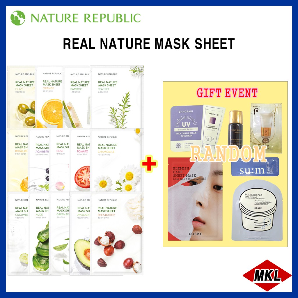 NATURE REPUBLIC REAL NATURE MASK SHEET 14type / MBL Intensive Mask