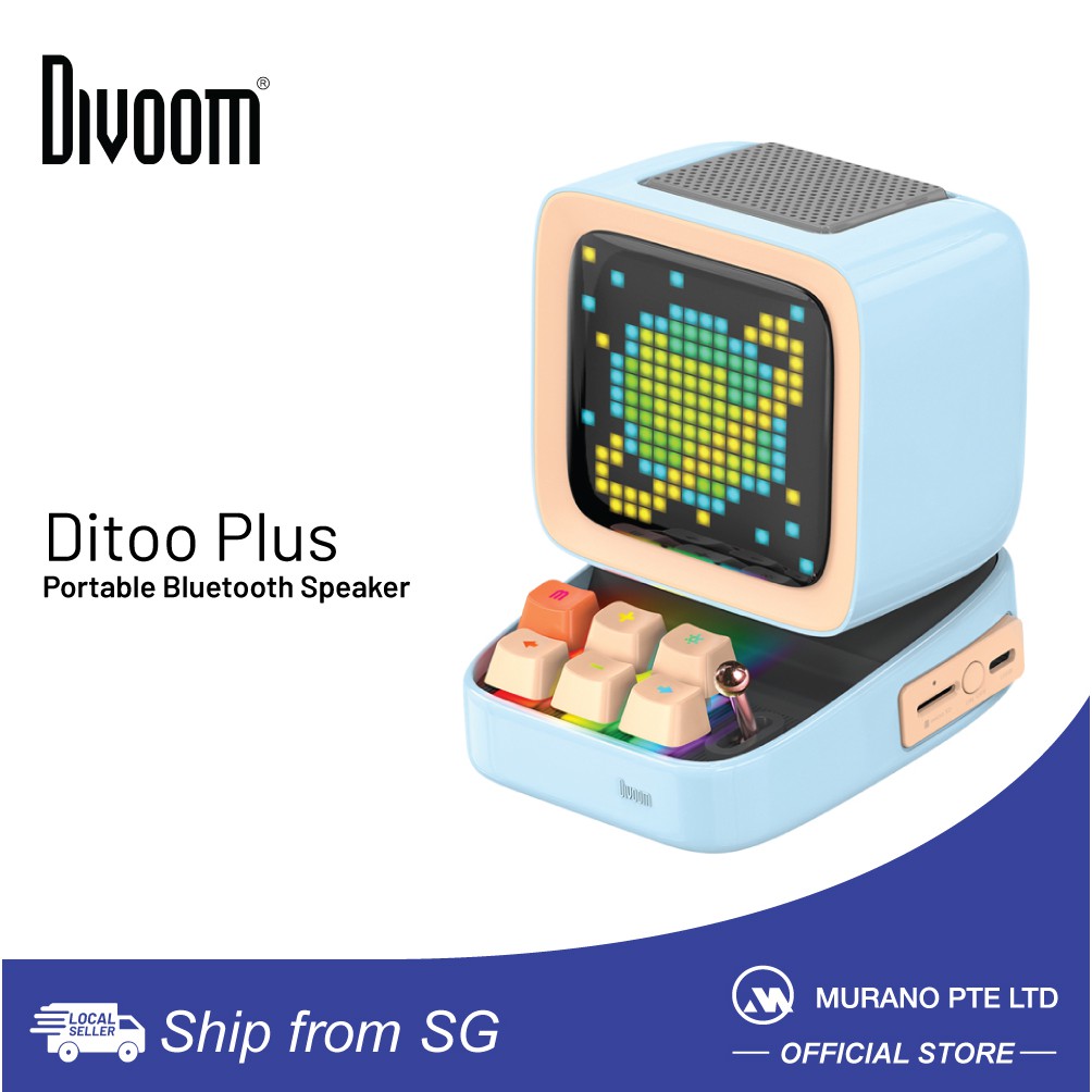 Divoom Ditoo Plus Pixels BT 10W DSP-tuned 360°speaker w/enhanced 