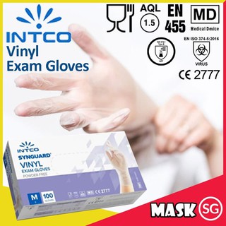 Intco Medical Vinyl Examination Gloves Shopee Singapore