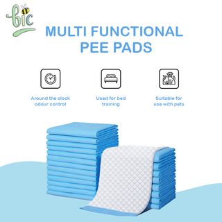BIC ABSORBENT Pet Training Pads Disposable Pee Pad Diaper for Dogs, Cats, Rabbits, Birds & Small Animals (S/M/L/XL)