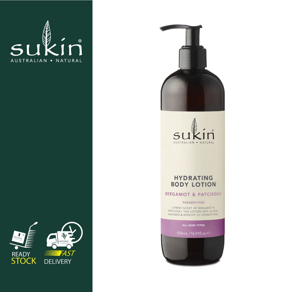 Sukin Hydrating Body Lotion Bergamot & Patchouli (500ml) Shopee