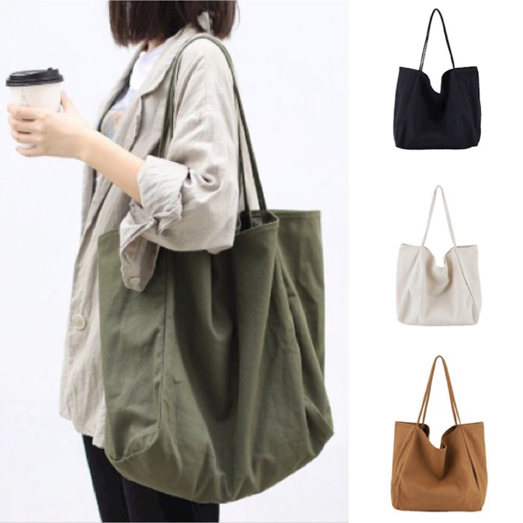 💌🍒 2020 korean style tote bag Canvas bag Shoulder Bag Cotton Fabric Bag ...