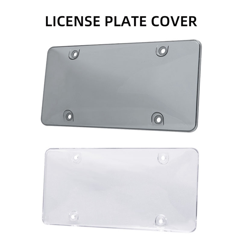 flat clear license plate cover