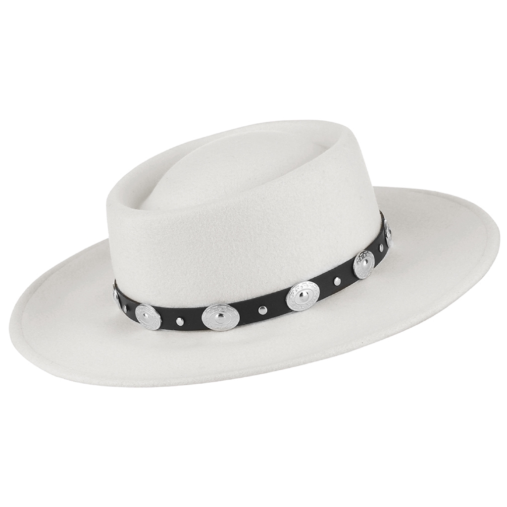 white pork pie hat