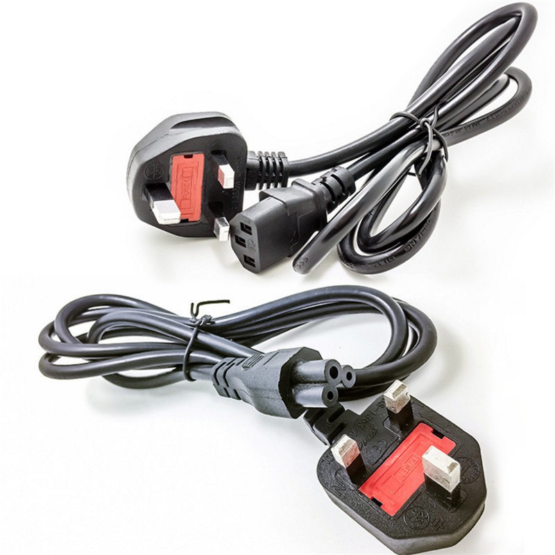 High Quality UK Plug 3 Pin Power Cord 1.5M Computer Monitor TV
