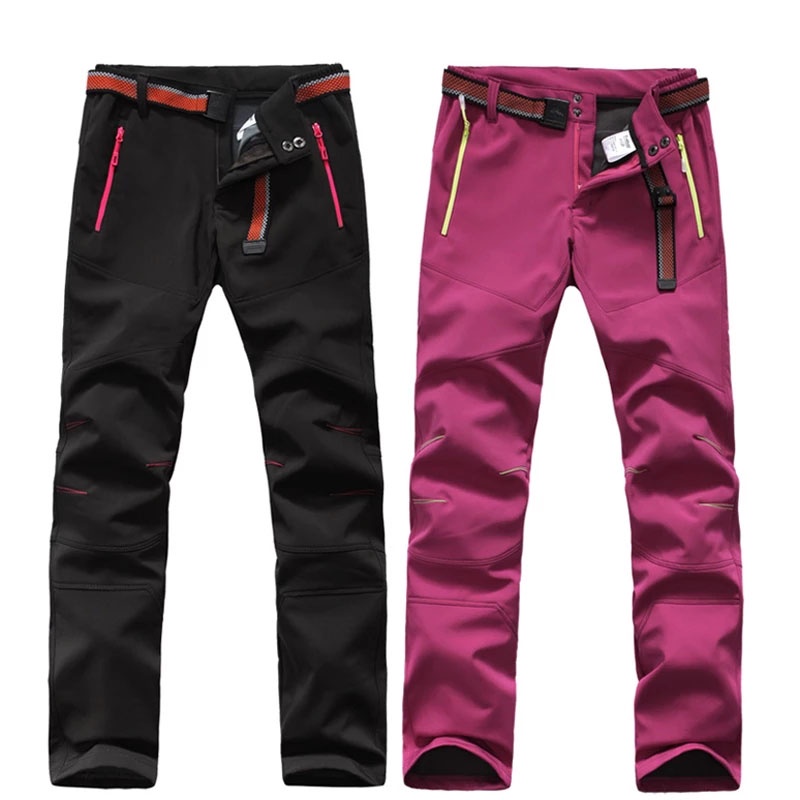 Winter Softshell Pant Men Women Waterproof Fleece Pants Outdoor ...