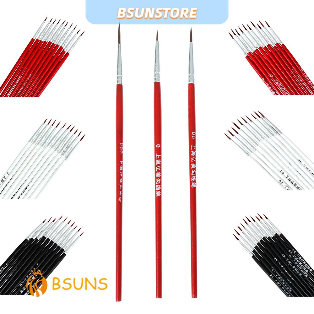 Bsuns 10pcs Set Fine Hook Line Pen Art Supplies Drawing Painting Brush Nylon Hand Painted Thin Acrylic Paint Multicolor Shopee Singapore