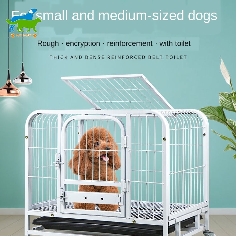 Small Medium Large Indoor With Toilet Separation Dog Pet Cat Cage Shopee Singapore