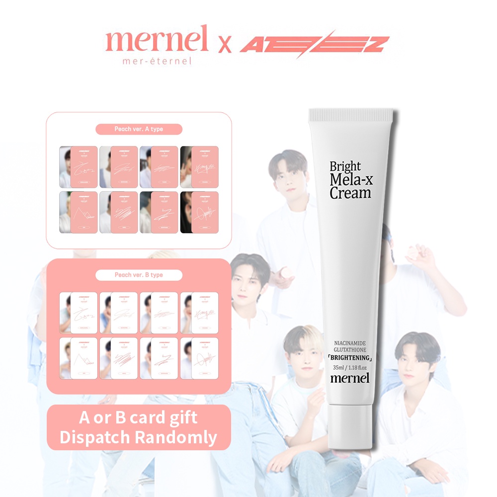 Ateez x mernel Bright Mela X Cream 35ML A or B card gift Dispatch