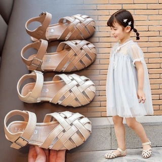 🌸Sell well🌸girls sandals New Style Fashion Children Little Girls Toe Cap Princess Shoes Summer Baby Soft Sole