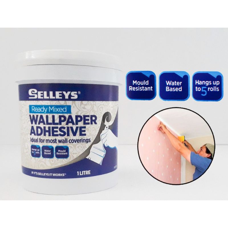 Shop Malaysia Selleys Wallpaper Adhesive 1 Liter Gam Wallpaper Wall Lining Paper Gluel Shopee Singapore