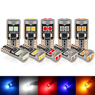 10PCS T10 motorcycle Car W5W  canbus LED Interior light 6SMD 3030 LED Instrument Lights bulb Wedge Plate Dome light 12V
