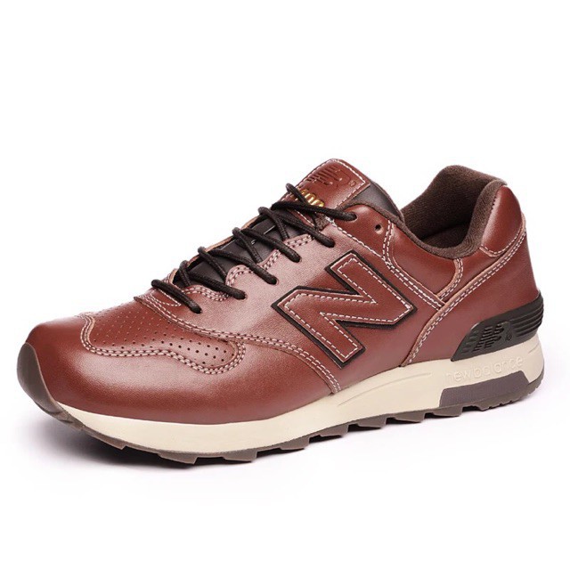 new balance with leather