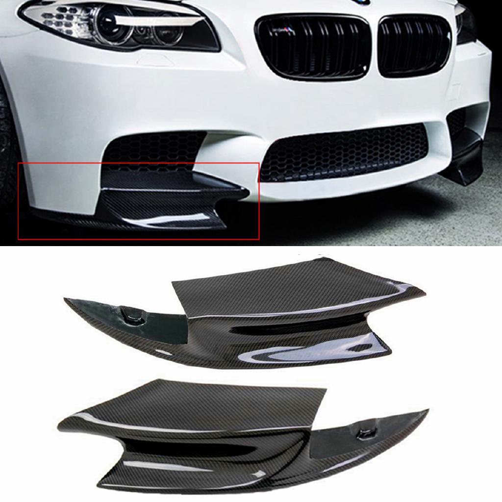 Pair R Style Carbon Fiber Front Bumper Splitters Lip For 2012-2016 BMW ...