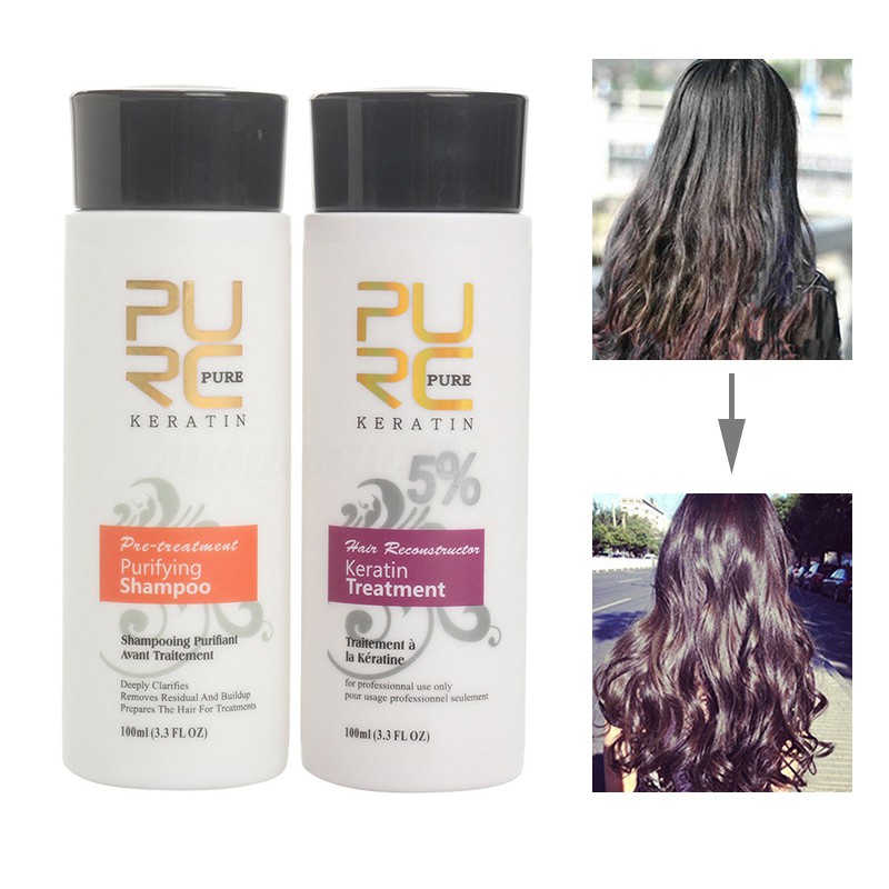 Pure Keratin Brazilian Hair Repair Straightening 100ml Treatment Shampoo Kit New Shopee Singapore