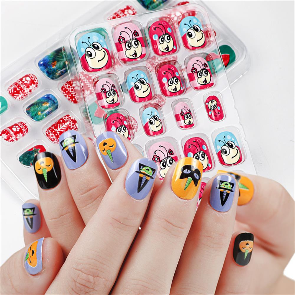 Eutus 24pcs Lot Nail Tips Press On Nails Acrylic Full Cover Fake Nails Children S Gifts Detachable Reusable Nails Art Stick On Nails False Nail Tips Shopee Singapore