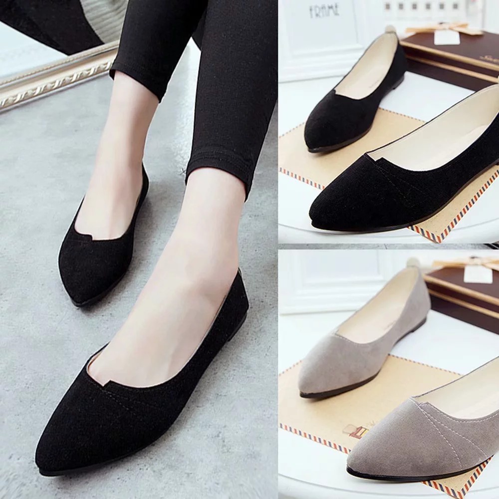 flat work shoes black