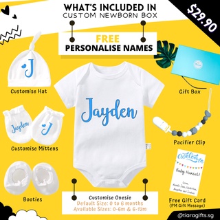 🥇6pcs Unisex Customised Baby Gift Set 🇸🇬Newborn Gift｜New Mum Gift | Baby Shower Gift | Baby Hamper | Gender Reveal Party