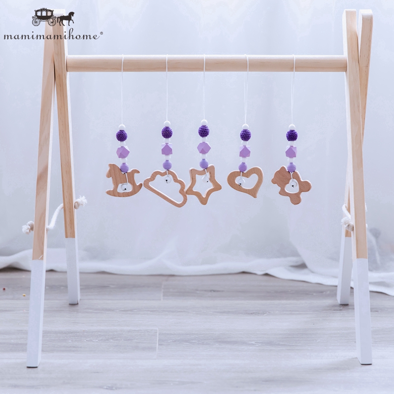 wooden baby play gym toys